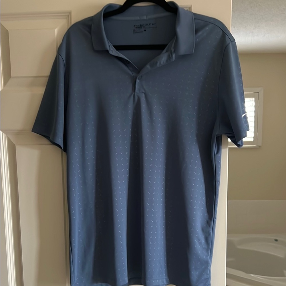 Men's Blue Nike Golf Shirt